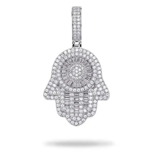 Pendentif Bouddha Signature – Main de Fatma (Petit Modèle)