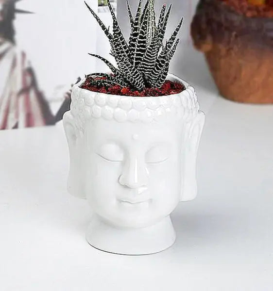 Pot de Fleurs – Tête de Bouddha