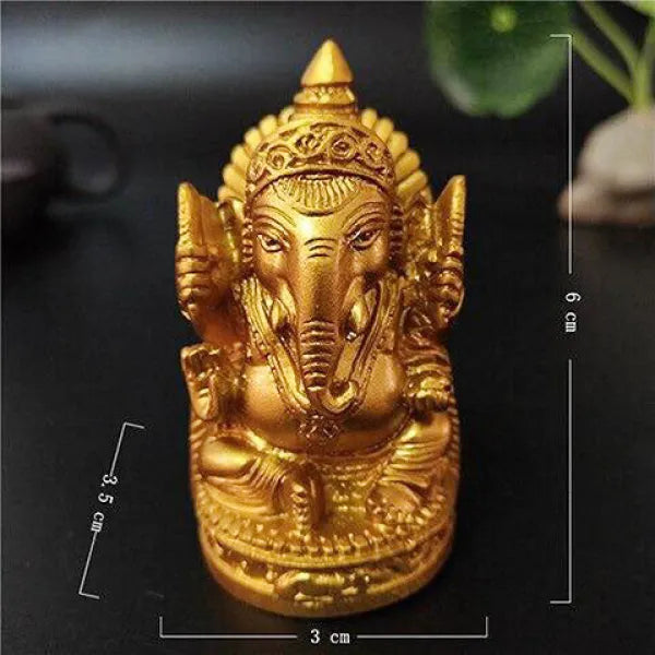 Statue Ganesh en Résine Dorée