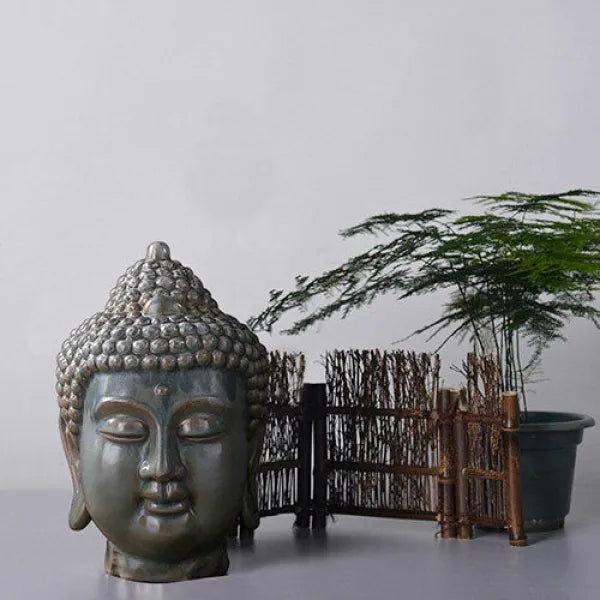 Tête de Bouddha en Céramique — Édition Premium