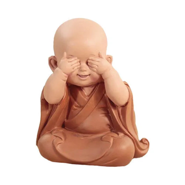Statuette Bouddha et Moines Assis - Collection Signature