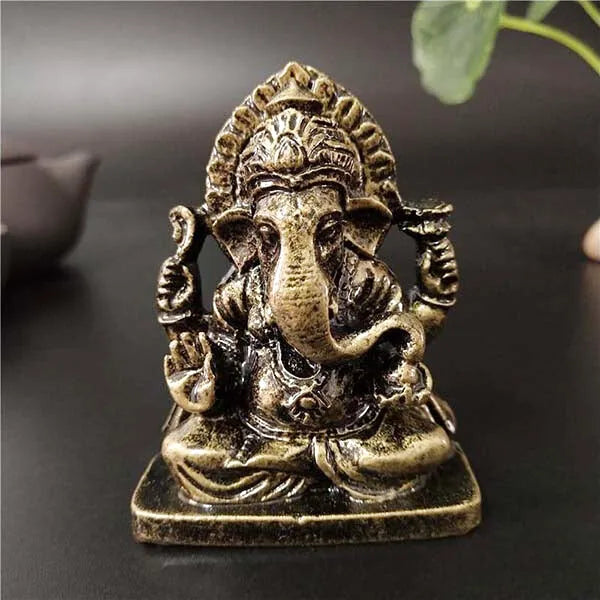 Ganesh en Bronze — Statue d'Art Signature