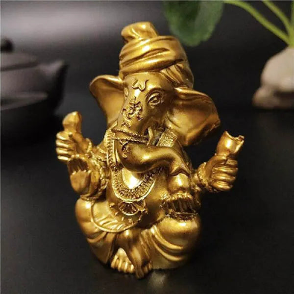 Statue Ganesh Dorée – Édition Luxe
