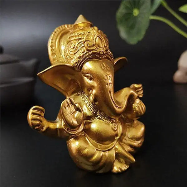 Statue Bouddha Ganesh Éléphant Or – Collection Premium