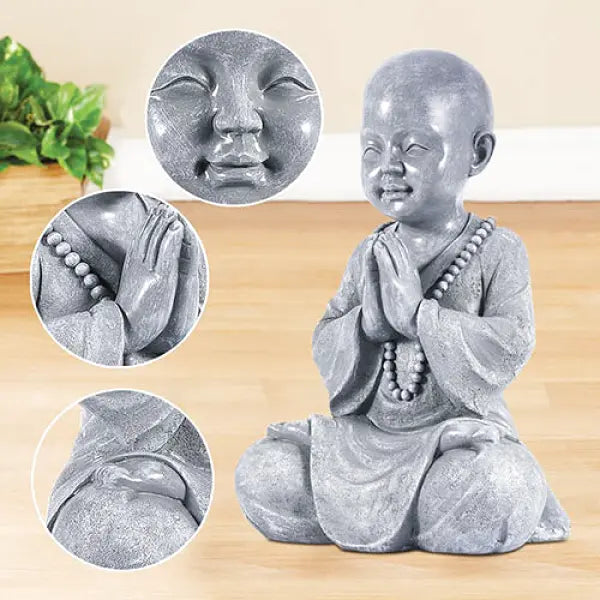 Statue Bouddha et Moine Bouddhiste - Collection Zen