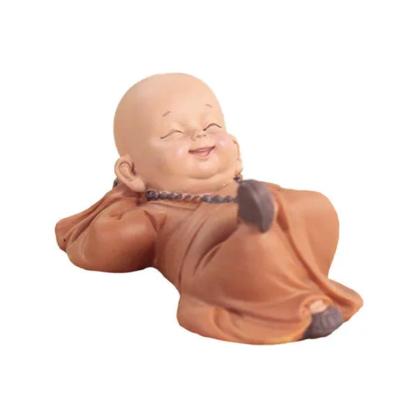 Statuette Bouddha et Moines Couchés – Édition Prestige