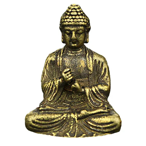 Statuette Bouddha Assis en Laiton — Édition Prestige
