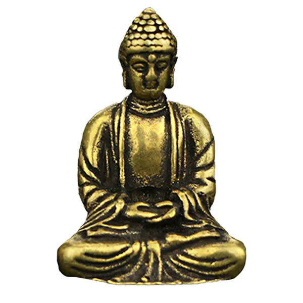 Statuette Bouddha Assis en Laiton — Édition Prestige