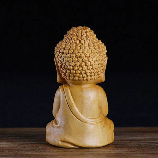 Statuette Bouddha Déco en Bois – Édition Signature