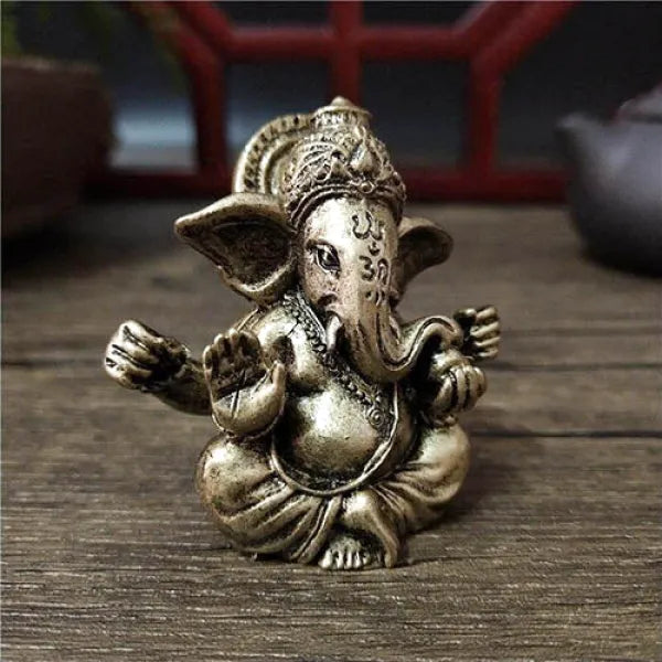 Statuette Bouddha et Ganesh Éléphant – Collection Prestige