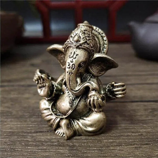 Statuette Bouddha et Ganesh Éléphant – Collection Prestige