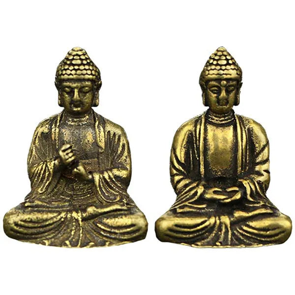 Statuette Bouddha Assis en Laiton — Édition Prestige