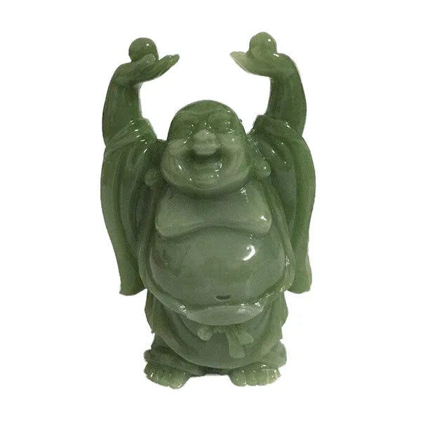 Statuette Bouddha Rieur en Jade Vert — Édition Prestige