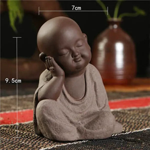 Statuette Bouddha et le Moine Gris — Édition Prestige