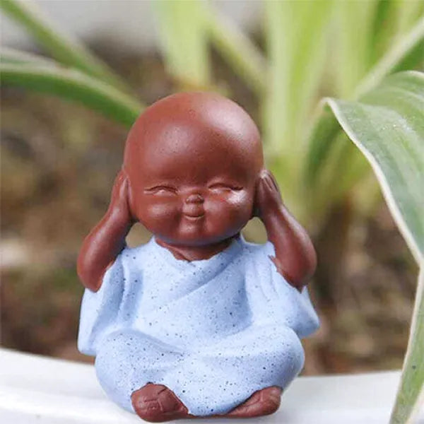 Statuette Bouddha: Sagesse des Trois Moines