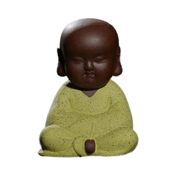 Statuette Bouddha – Moines Penseurs en Noir