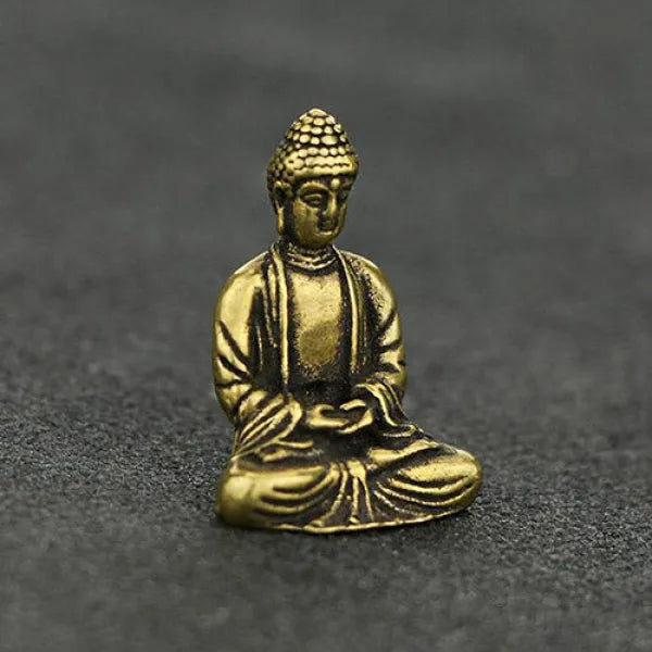 Statuette Bouddha Assis en Laiton — Édition Prestige
