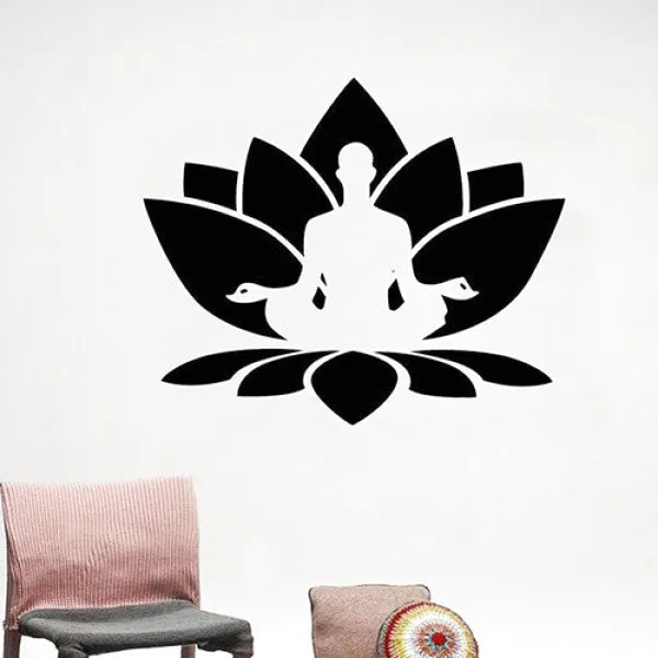 Sticker Bouddha Zen – Fleur de Lotus