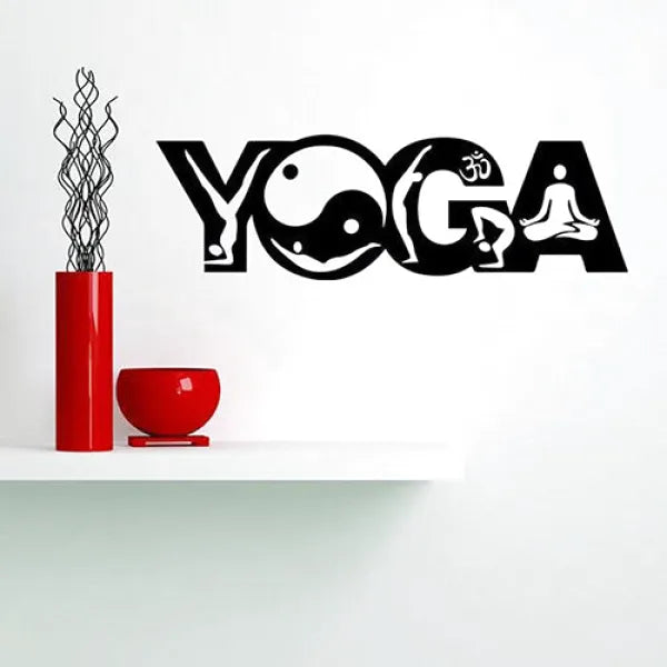 Sticker Bouddha - Écriture YOGA