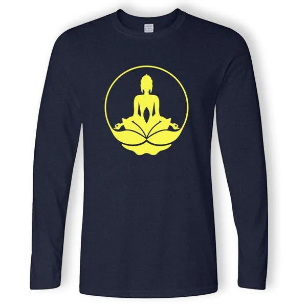 Bouddha & Lotus – T-Shirt à Manches Longues