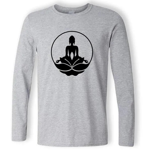 Bouddha & Lotus – T-Shirt à Manches Longues