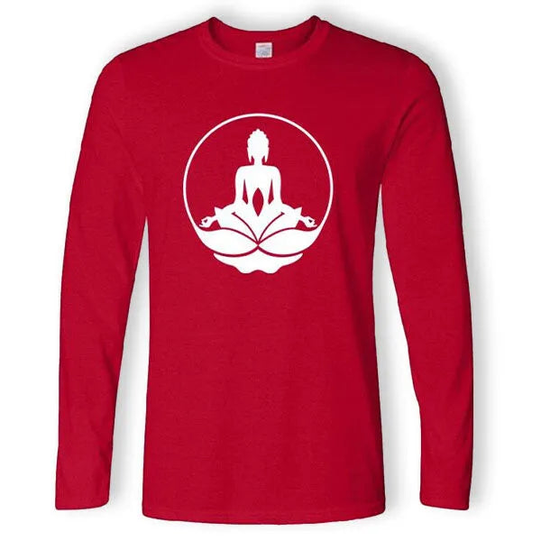 Bouddha & Lotus – T-Shirt à Manches Longues
