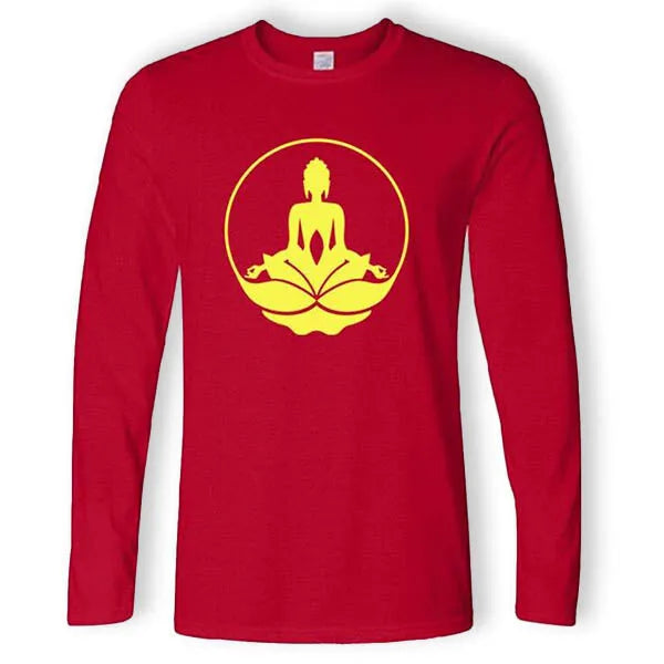 Bouddha & Lotus – T-Shirt à Manches Longues