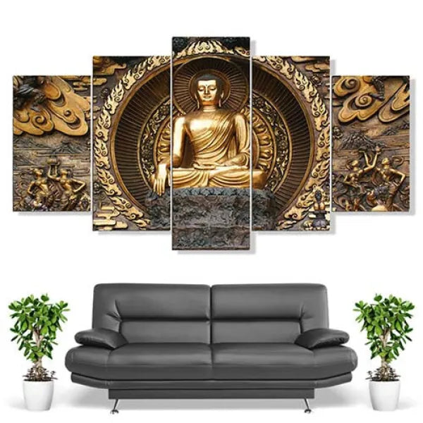 tableau-bouddha-5-pieces