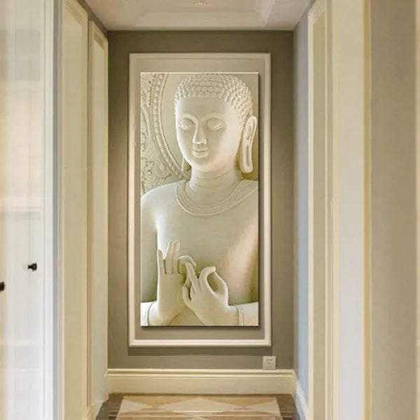 Tableau Bouddha Blanc - Édition Signature