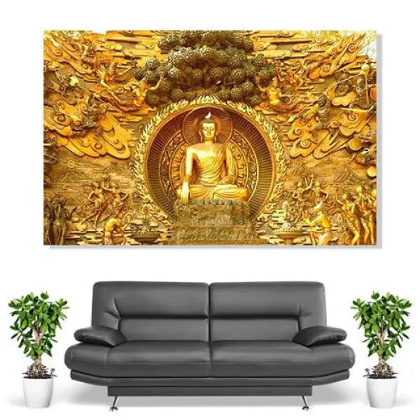 tableau-bouddha-or