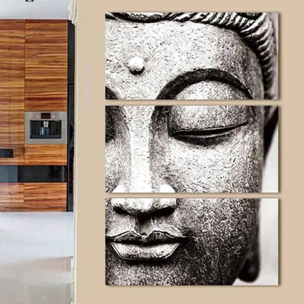 Bouddha Triptyque — Tableau en 3 Volets