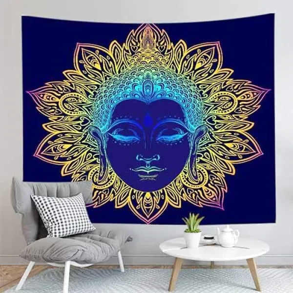 Tapisserie Murale Bouddha et Mandala — Édition Signature