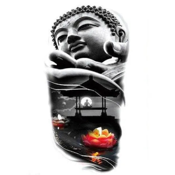Tatouage Bouddha et Fleur de Lotus — Bougie