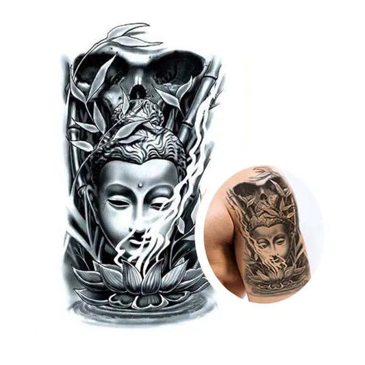 tatouage-bouddha-tete-de-mort