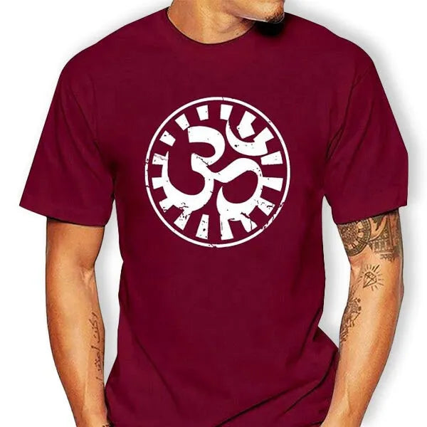 T-Shirt Bouddha Homme – Symbole AUM – Collection Premium