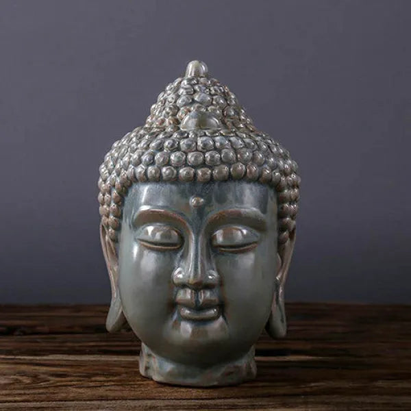 Tête de Bouddha en Céramique — Édition Premium