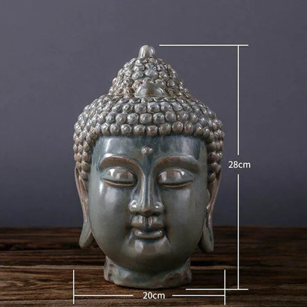 Tête de Bouddha en Céramique — Édition Premium