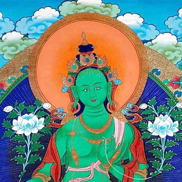 Thangka Tara Verte: Divinité