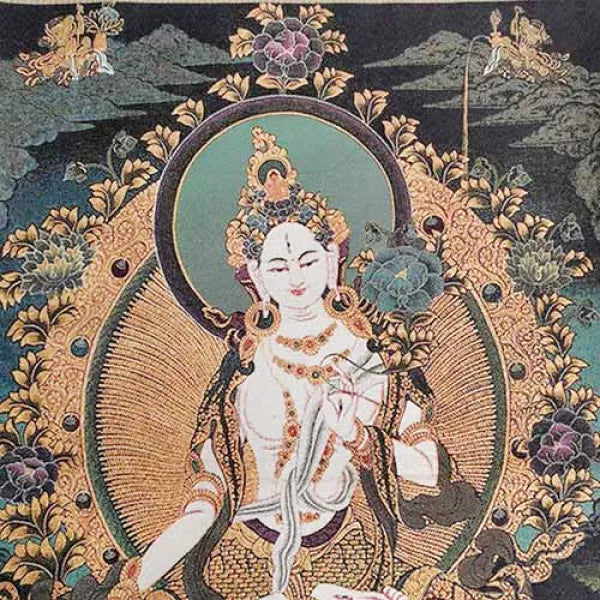 Thangka Tara Blanche – Divinité Sacrée