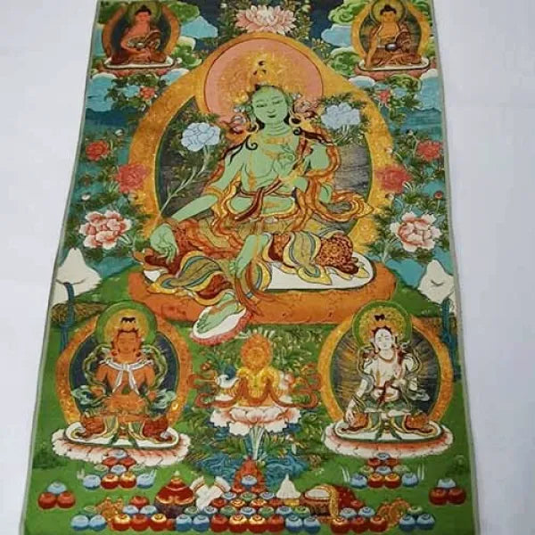 Thangka Tara Verte — Collection Prestige