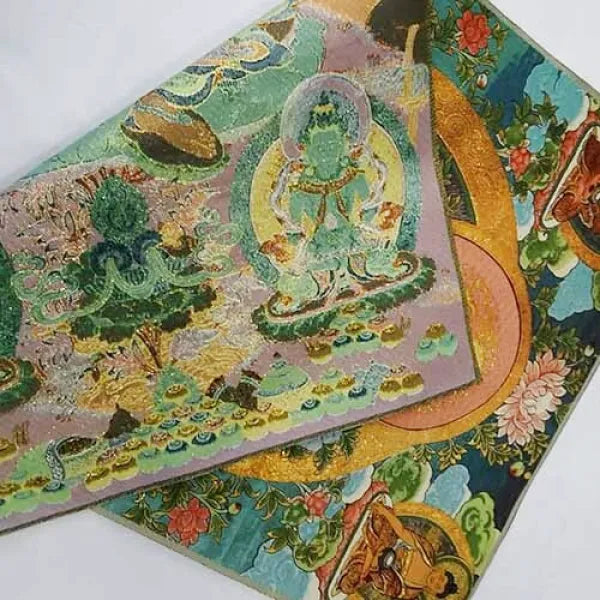 Thangka Tara Verte — Collection Prestige