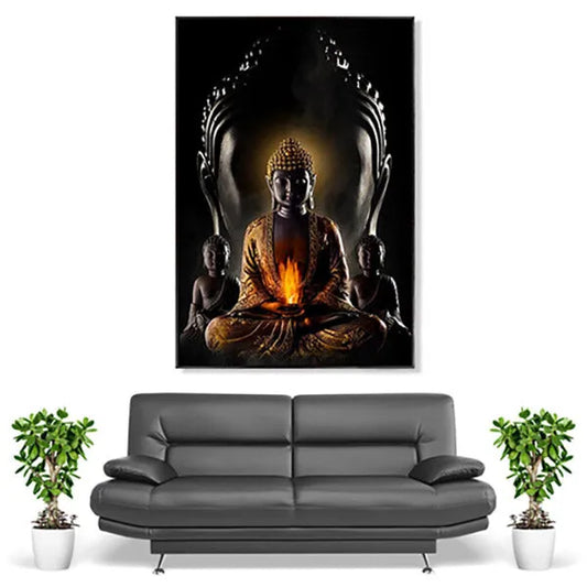 toile-bouddha-flamme-interieure