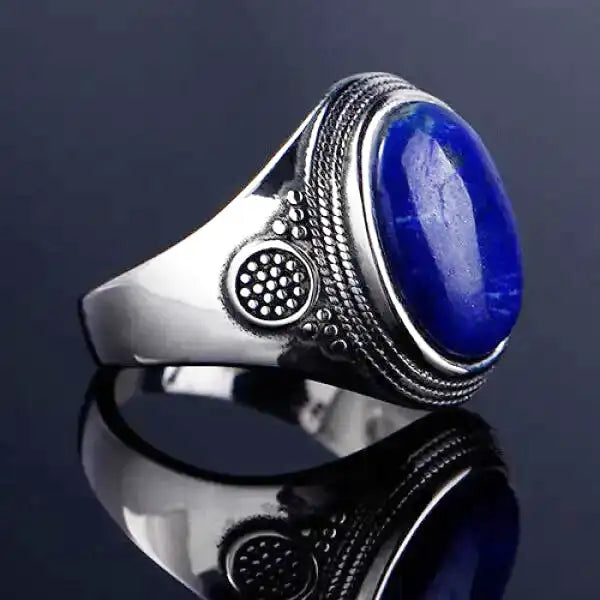Bague Bouddha en Lapis Lazuli – Argent