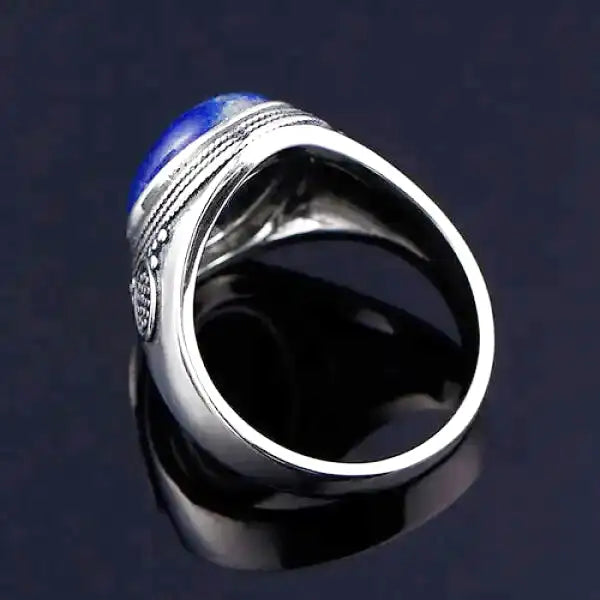 Bague Bouddha en Lapis Lazuli – Argent