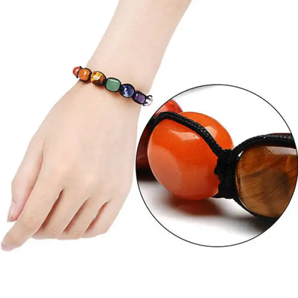 Bracelet Bouddhiste – 7 Perles Naturelles Premium