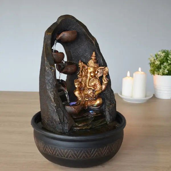 Fontaine Bouddha & Divinité Mystic Ganesh