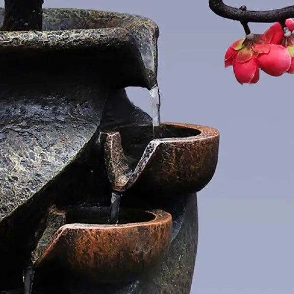 Fontaine Bouddha et Fleur Japonaise d'Intérieur — Édition Premium