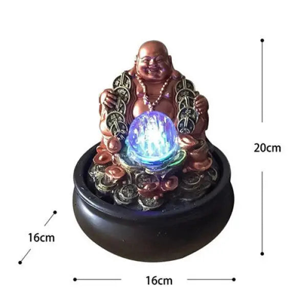 Fontaine Bouddha et sa Boule LED