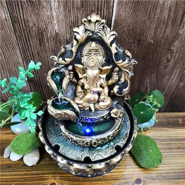 Fontaine Bouddha d’Intérieur avec Divinité Ganesh – Édition Signature