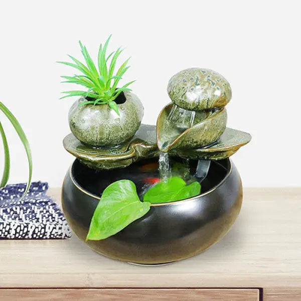 Petite Fontaine Bouddha avec Fleurs — ZenEssence
